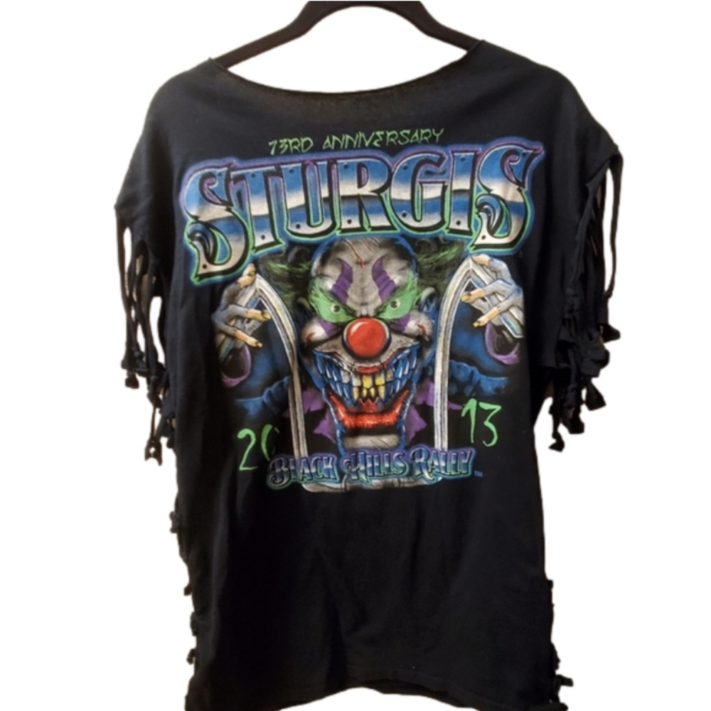 Womens home made  Sturgis fringe shirt approximately size large shirt
